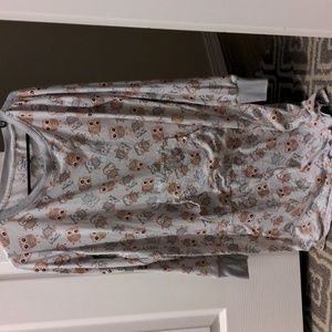 Owl patterned lounge dress